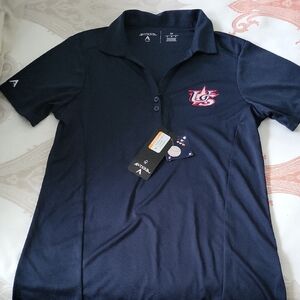 Antigua Dark Blue Polo with Embroidered US Logo - Still Has Tags